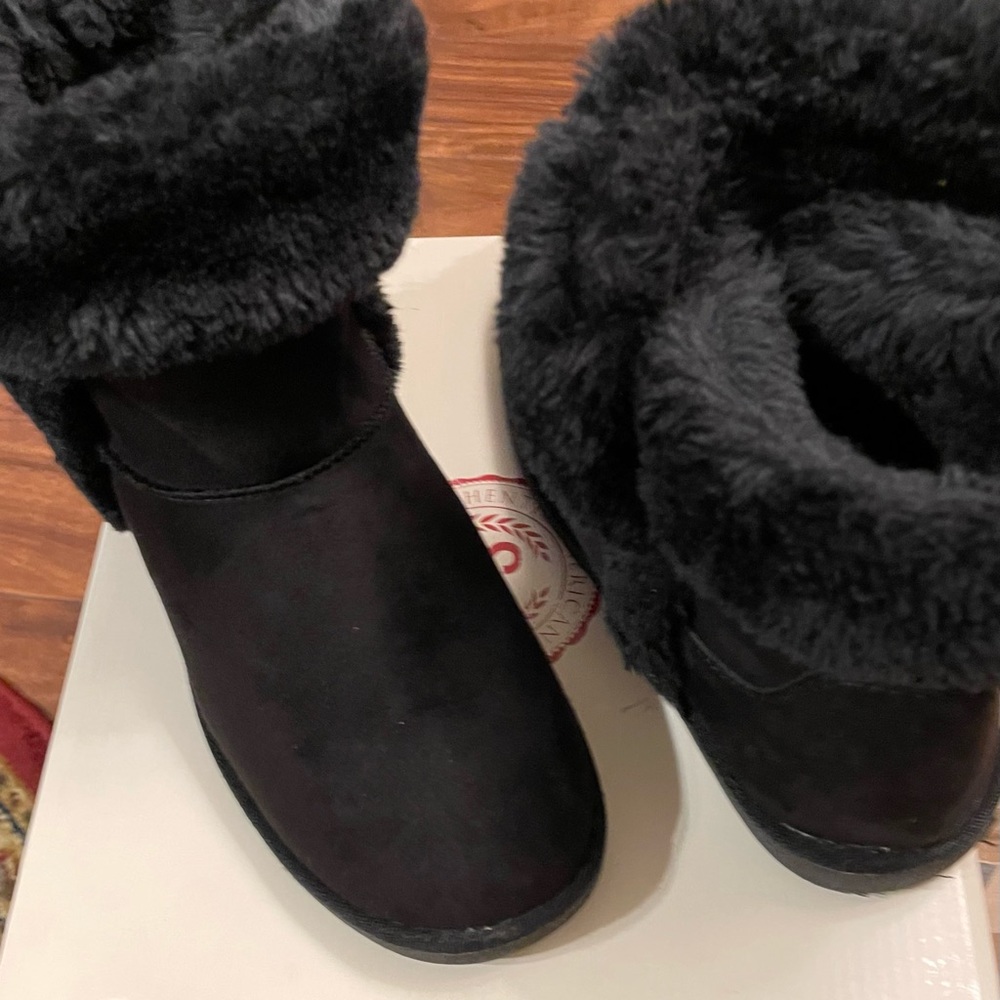 Worn Once Black Booties Size 7-1/2